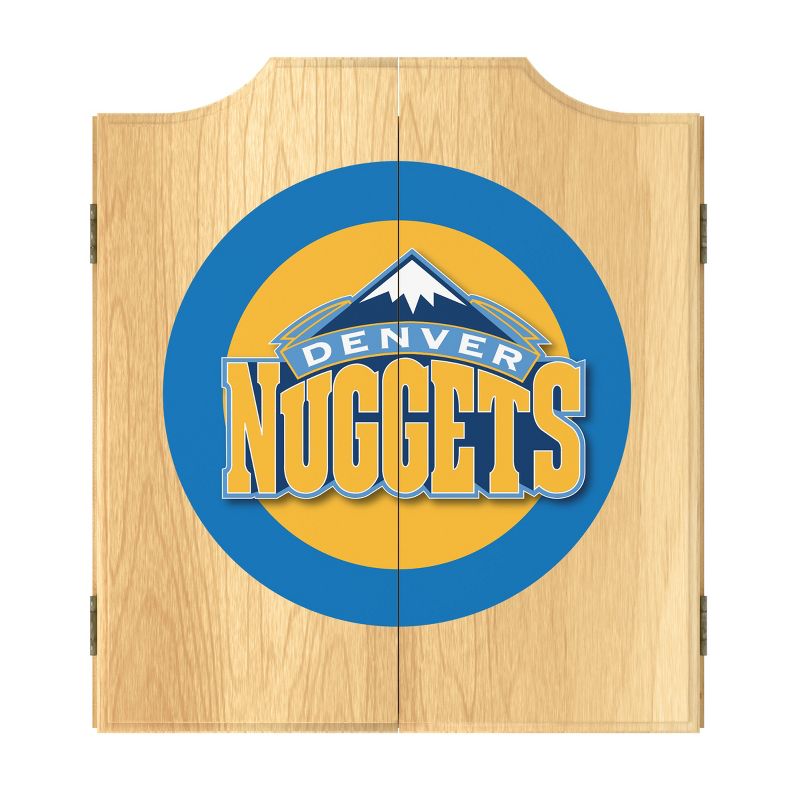 Denver Nuggets Logo Dart Board Cabinet Set, 1 of 6