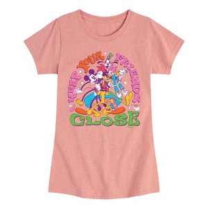 Girls' - Disney - Mickey & Friends Fitted Short Sleeve Graphic T-Shirt - 1 of 4