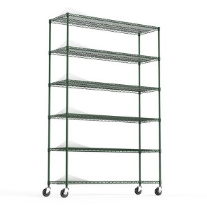 NicBex 82.00" 6-Tier Bookshelf with Adjustable Shelves & Wheels Bookcases for Living Room Home Office - 1 of 4