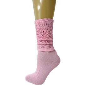 Slouch Socks for Women, Cotton Lightweight Breathable, Knee High or Scrunch, 1 Pair, Fits Shoe Sizes 5-10 - 1 of 4