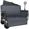 RISOKEYS 3-in-1 Convertible Bench Seat & Storage Folding Wagon Cart - 500lbs Large Capacity,with All-Terrain Wheels for Camping,Beach - 2 of 4