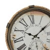 Metal Wall Clock with Rope Accents - Olivia & May - 3 of 4
