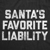 Mens Funny T Shirts Santas Favorite Liability Sarcastic Christmas Graphic Novelty Tee For Men - Crazy Dog Men's T Shirt Gift For Christmas - 2 of 4