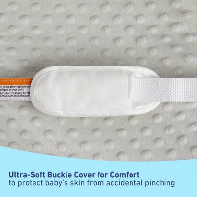 Graco Gray and White Oval Contoured Changing Pad with Cover