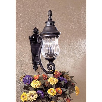 Heritage Bronze and Black 19.5" Outdoor Wall Sconce with Clear Glass