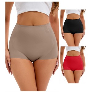 INSPIRE CHIC 3 Pcs Women's High-Waisted Briefs Tummy Control Butt Lifter Control Panties - 1 of 4
