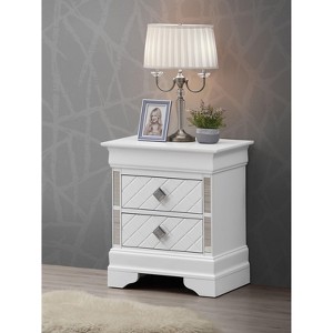 NicBex Nightstand with 2 Drawers Modern Bedside Table with Geometric Handles End Table for Bedroom, Living Room - 1 of 4