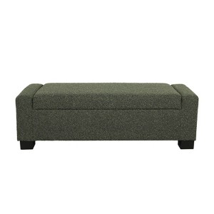 DSVIMOY Rectangular Ottoman Bench with Hinged Lid for Footrest, and Hidden Storage, Perfect for Living Room, Bedroom, Blackish Green, 50.25"*20"*16.75 - 1 of 4