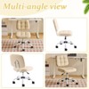 Karl Home | 22.1 Inch Upholstered PU Lattice Swivel Office Chair - 2 of 4