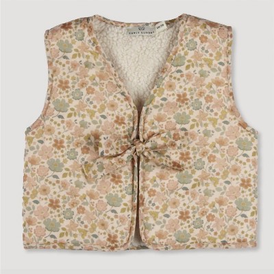 Girl Floral Infant Fleece Vest - Early Sunday