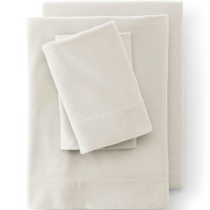 Lands' End Comfy Super Soft Cotton Flannel Bed Sheet Set - 5oz - 1 of 2