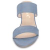 Allegra K Women's Faux Suede Dual Straps Block Heel Slide Sandals - 3 of 4