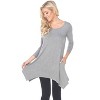 Women's 3/4 Sleeve Makayla Tunic Top with Pockets - White Mark - 2 of 3
