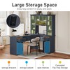 Lyngins L-Shaped Computer Desk with Storage – 2 Cabinets, 2 Drawers, 11 Open Spaces + Flip Storage, Built-In Power Outlet, Office Desk/Gaming Desk - 3 of 4