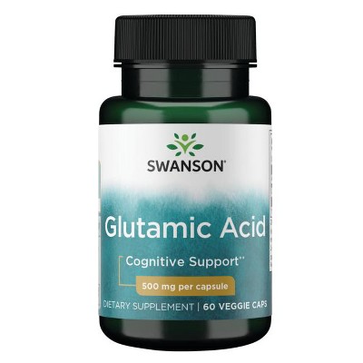 Swanson Glutamic Acid 500 mg 60 Veg Caps.