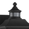 John Timberland Beaufort Vintage Outdoor Wall Light Fixtures Set of 2 Black Motion Sensor Dusk to Dawn 12" Clear Seedy Glass for Exterior - 2 of 4