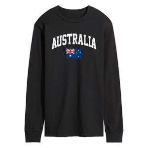 Men's - Instant Message - Australia Flag Long Sleeve Graphic T-Shirt - 1 of 4