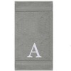 BC BARE COTTON Monogrammed Bath Towel, Personalized Gift, Set of 2 - Gray - Silver Block - 3 of 4