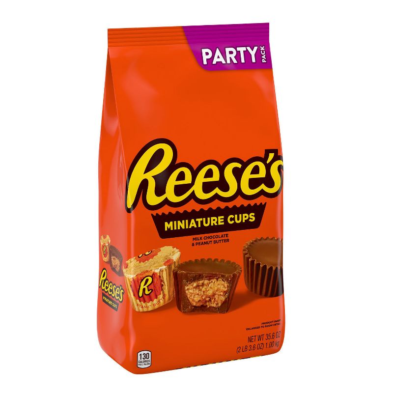 Reese&#39;s Miniatures Milk Chocolate Peanut Butter Cups Candy - 35.6oz, 3 of 10