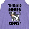 Girls' - Instant Message - This Kid Loves Cows Graphic Sleeveless Aline Dress - 2 of 4