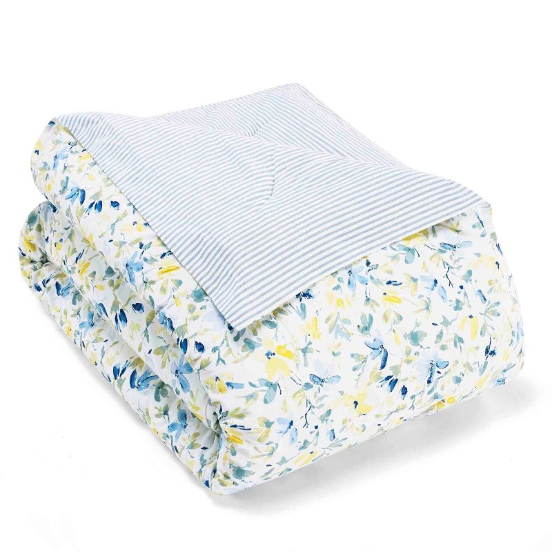 Laura Ashley - Nora Reversible Comforter & Sham Set Blue, 6 of 7