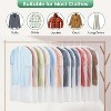 12 Pack Translucent Garment Bags, Hanging Suit Covers for Closet Storage & Travel - 3 of 4