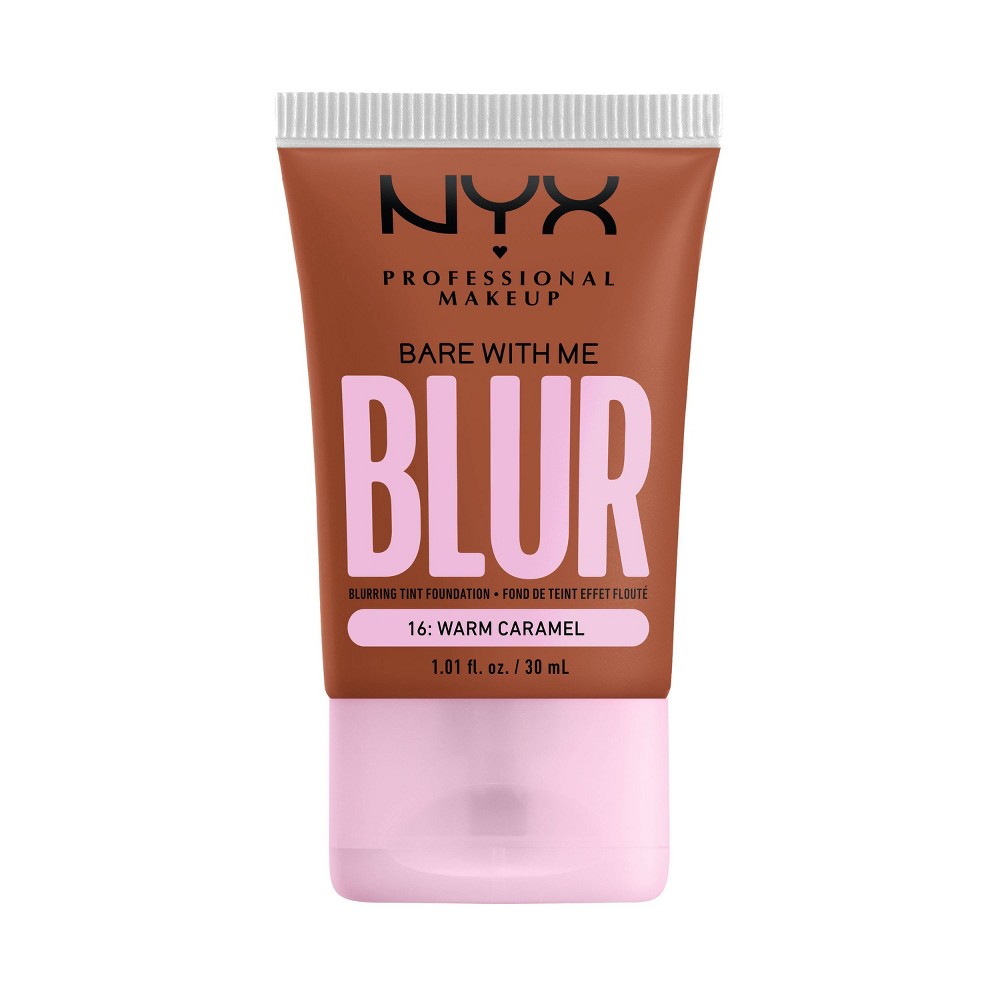Photos - Foundation & Concealer NYX Professional Makeup Bare With Me Blur Tint Soft Matte Foundation - 16 Warm Caramel - 1.01 fl oz 
