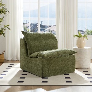 Kumasinova Modern Single Sofa Chair with Memory Foam – Armless Accent Lounge Chair, Washable Cover, No Installation, Lounge Chair for Living Room - 1 of 4
