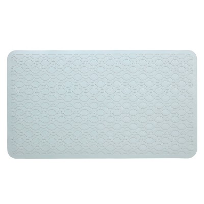 15.5 in. x 27.5 in. Rubber Bath Mat in White