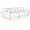 VASIP 87.4 length ,35.83" deepth ,human body structure for USA people, marshmallow sofa,boucle sofa ,3 seater, black BOUCLE - 3 of 4