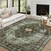Indoor Retro Room Decor Area Rugs for Living Room Bedroom Vintage Soft Medallion Rug Washable Low Pile Non Slip Foldable  Floor Carpet - 3 of 4