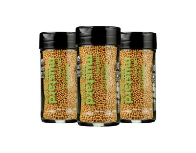 Spicely Organics - Organic Mustard - Yellow Whole - Case of 3/2.4 oz