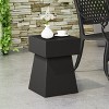 Maggift Patio End Table, Decorative Unique Design Coffee Table for Drinks, Plants and Accessories, Black, 13.75"*13.75"*19" - 4 of 4