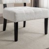 CAVINAS Blended Faux Leather Tufted Accent Chair with Oversized Seating, Wingback Chair, Armless Chairs, Accent Seating for Living Room, Bedroom - 4 of 4