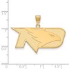 Black Bow Jewelry 10k Yellow Gold North Dakota Fighting Hawks NCAA Large Pendant - 2 of 3