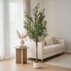5.2FT Artificial Olive Tree with Planter – Lifelike Silk Leaves & Fruits, Bendable Stems, Indoor/Outdoor Home Office Decor - 4 of 4