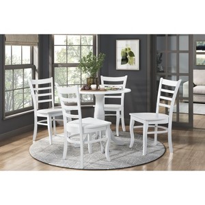 NicBex Dining Table Set for 2 Farmhouse Style Table with 2 Wooden Ladder-Back Chairs for Kitchen - 1 of 4