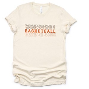 Simply Sage Market Women's Colorful Basketball Stacked Short Sleeve Graphic Tee - 1 of 3