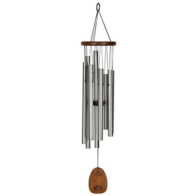 Woodstock Wind Chimes Signature Collection, Woodstock Mindfulness Chime Silver Wind Chime, 1 of 10