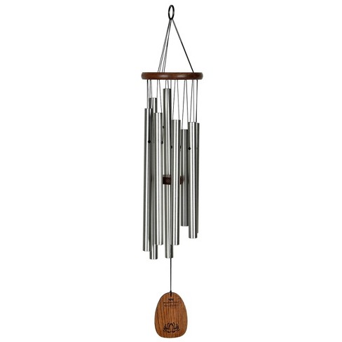 Woodstock Chimes Signature Collection, Woodstock Mindfulness Chime, Medium 28'' Silver Wind Chime WMCM - image 1 of 4
