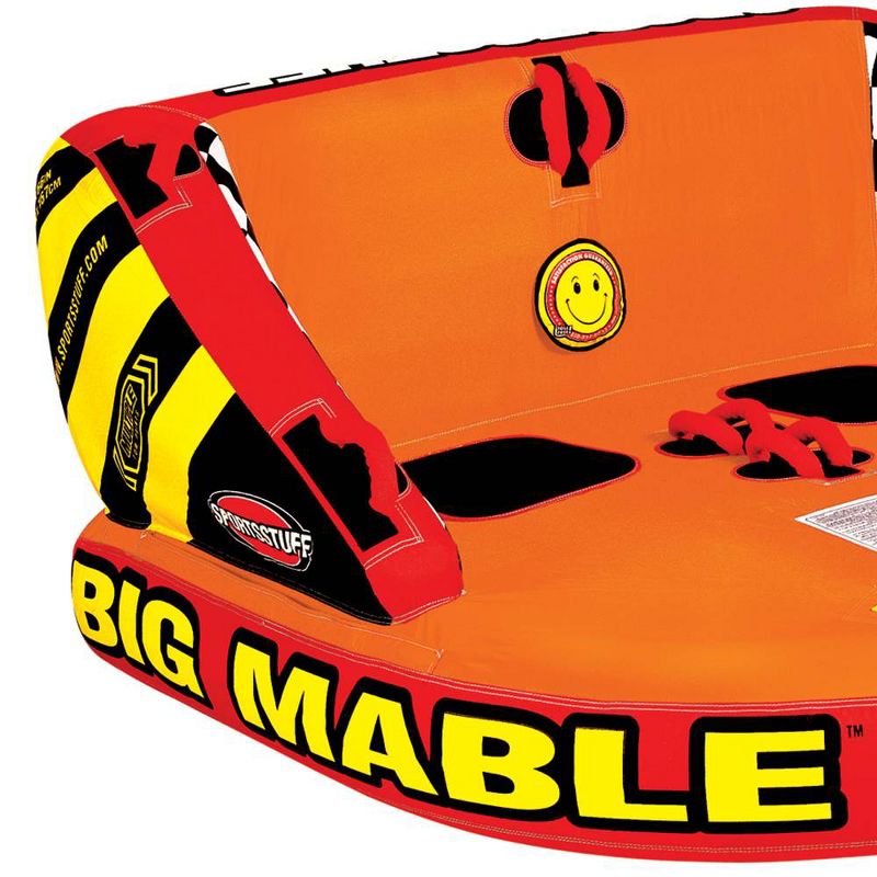 SportsStuff Inflatable Big Mable Sitting Double Rider Towable Boat and Lake Tube with Multiple Grab Handles, Knuckle Guards, and Speed Safety Valve, 2 of 7
