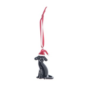 Gallerie II Glass Black Dog Ornament - 1 of 3
