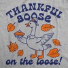 Womens Funny T Shirts Thankful Goose On The Loose Sarcastic Thanksgiving Graphic Novelty Tee For Ladies - Crazy Dog Women's T Shirt for Thanksgiving - 2 of 4