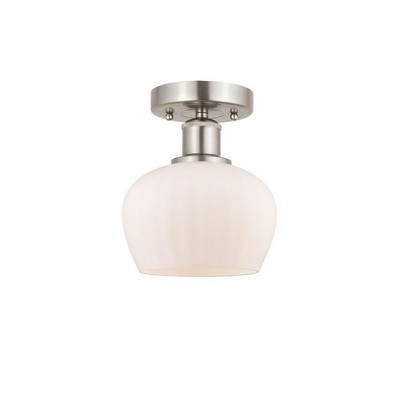 Fenton - 1 Light Semi-Flush Mount In Industrial Style-8.25 Inches Tall and 6.5 Inches Wide