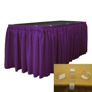 Slickblue Polyester Poplin Table Skirt with L-Clips - 1 of 1
