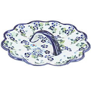 Blue Rose Polish Pottery 1559 Zaklady Egg Plate - 1 of 1