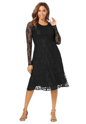 Jessica London Women's Plus Size Long Sleeve Ponte Dress - 14 W