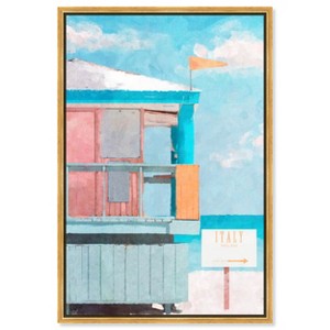 Art Remedy Italian Lifeguard House Beach Life Inspired Wall Art Framed - 1 of 4