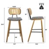 Bekrvio 26'' Counter Height Bar Stools, PU Leather Upholstered - 2 of 4
