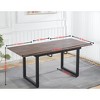 Kumasinova Extendable Rectangular Dining Table with MDF Top and Metal Legs,Modern Space Saving Kitchen Table for Living Room,Dining Room,Office - 2 of 4